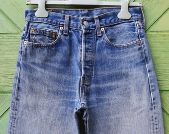 Vintage 90s Levis 501 Jeans: Faded Wash, Size 27
