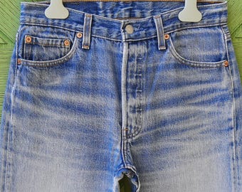 Vintage 90s Levis 501 Jeans: Faded Denim, Size 26-27, USA Made