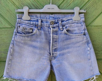 Vintage 80s levis 501 selvedge cutoff shorts size 25-26