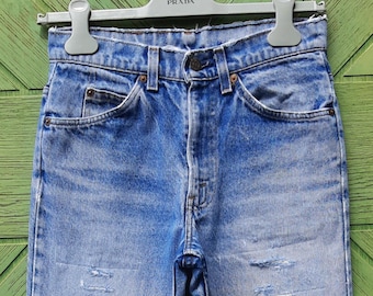 Vintage jaren 90 Levis 517 oranje trensjeans maat 25