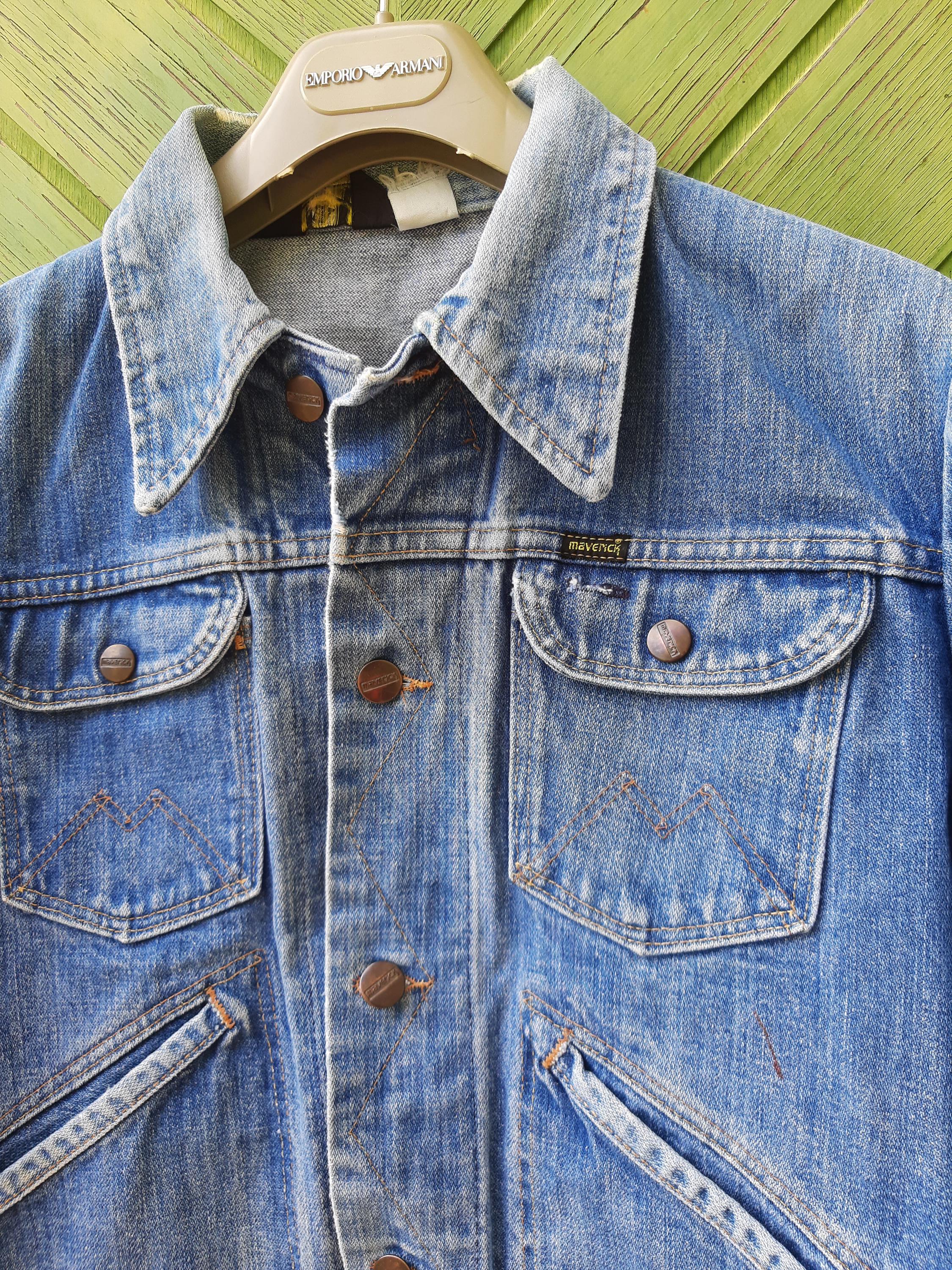 Vintage Maverick 70s Denim Jacket Bluebell Made in USA Size M - Etsy