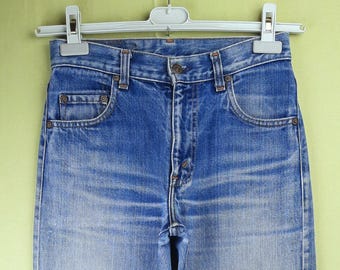 Vintage Levi's 505 jeans uit de jaren 70, enkel gestikt, maat 26