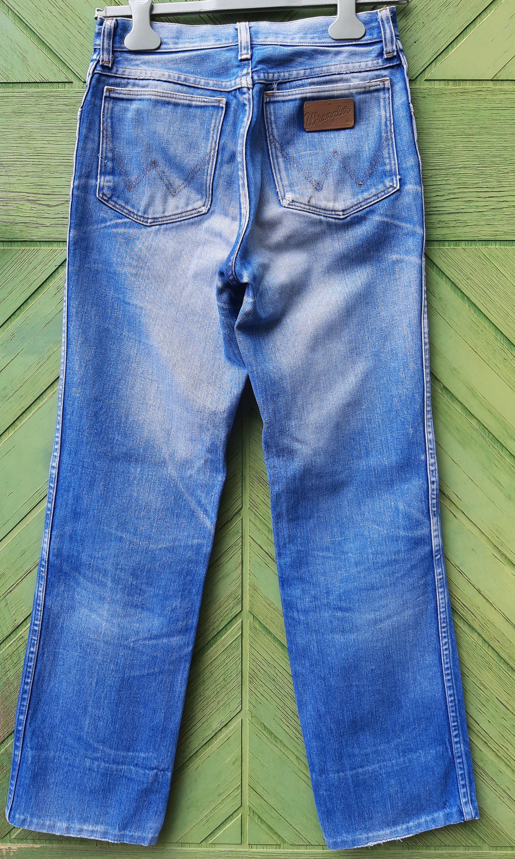 ▪️80‘s【WRANGLER】DENIM PANTS Vintage 80s Wrangler Cowboy Cut Jeans Mens Size 29x36 Black