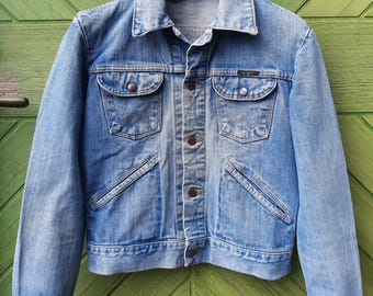 Chaqueta vaquera vintage Wrangler de los años 70, talla 36 / pequeña
