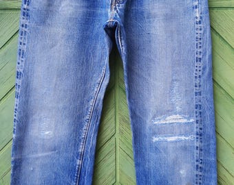 ●E337【US輸入】リーバイス501 デニムパンツ ブルー系 メンズ【W32】 古着 リーバイス Levis 501 ストレートデニムパンツ メンズw36