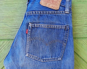 Vintage 70s levis 501 selvedge redline jeans size 26-27