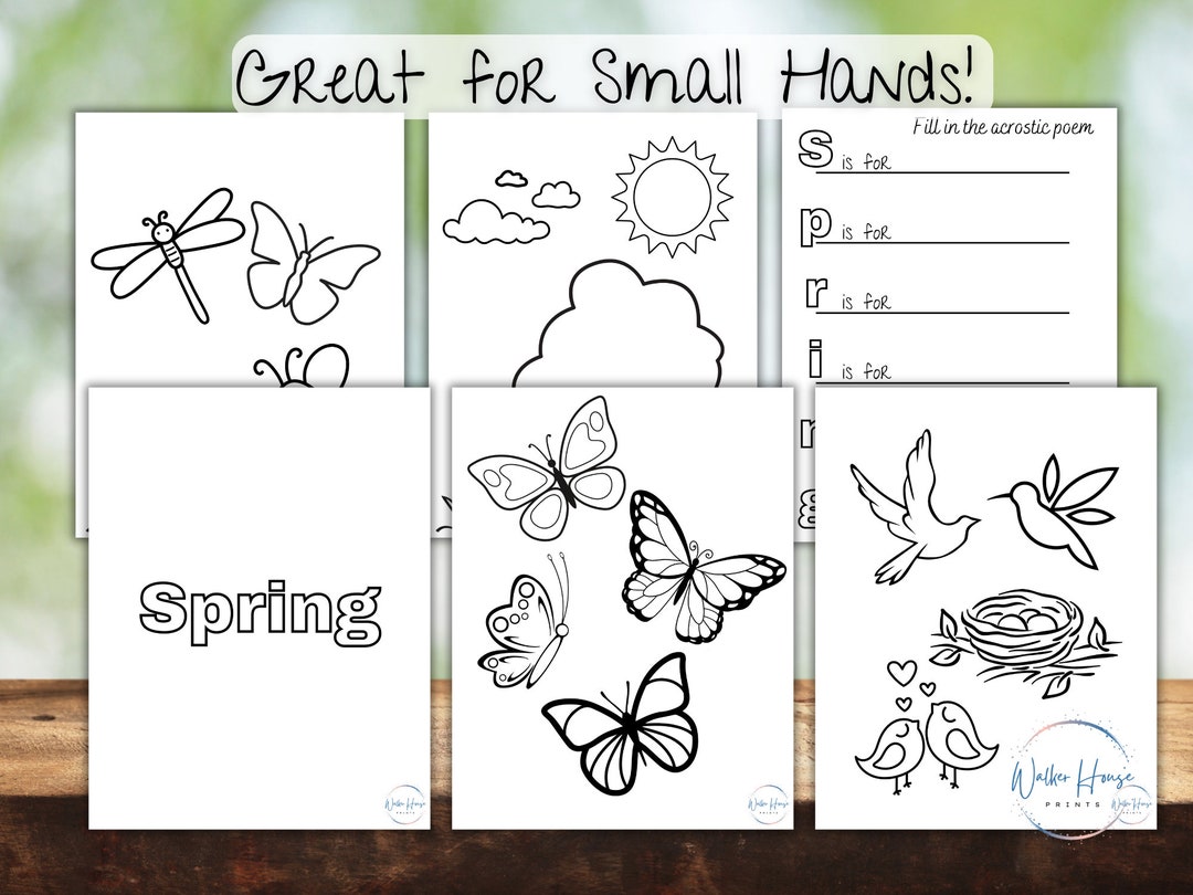 Coloring Pages for Toddlers and Kids SPRING BUNDLE Great for 2 Yrs - Etsy