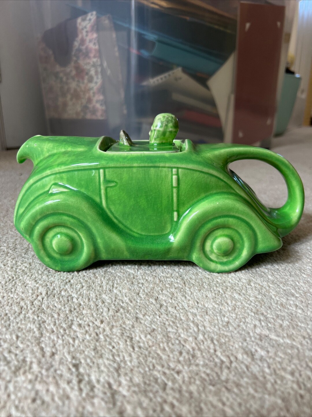 Vintage Sadler Racing Car Teapot Green Etsy