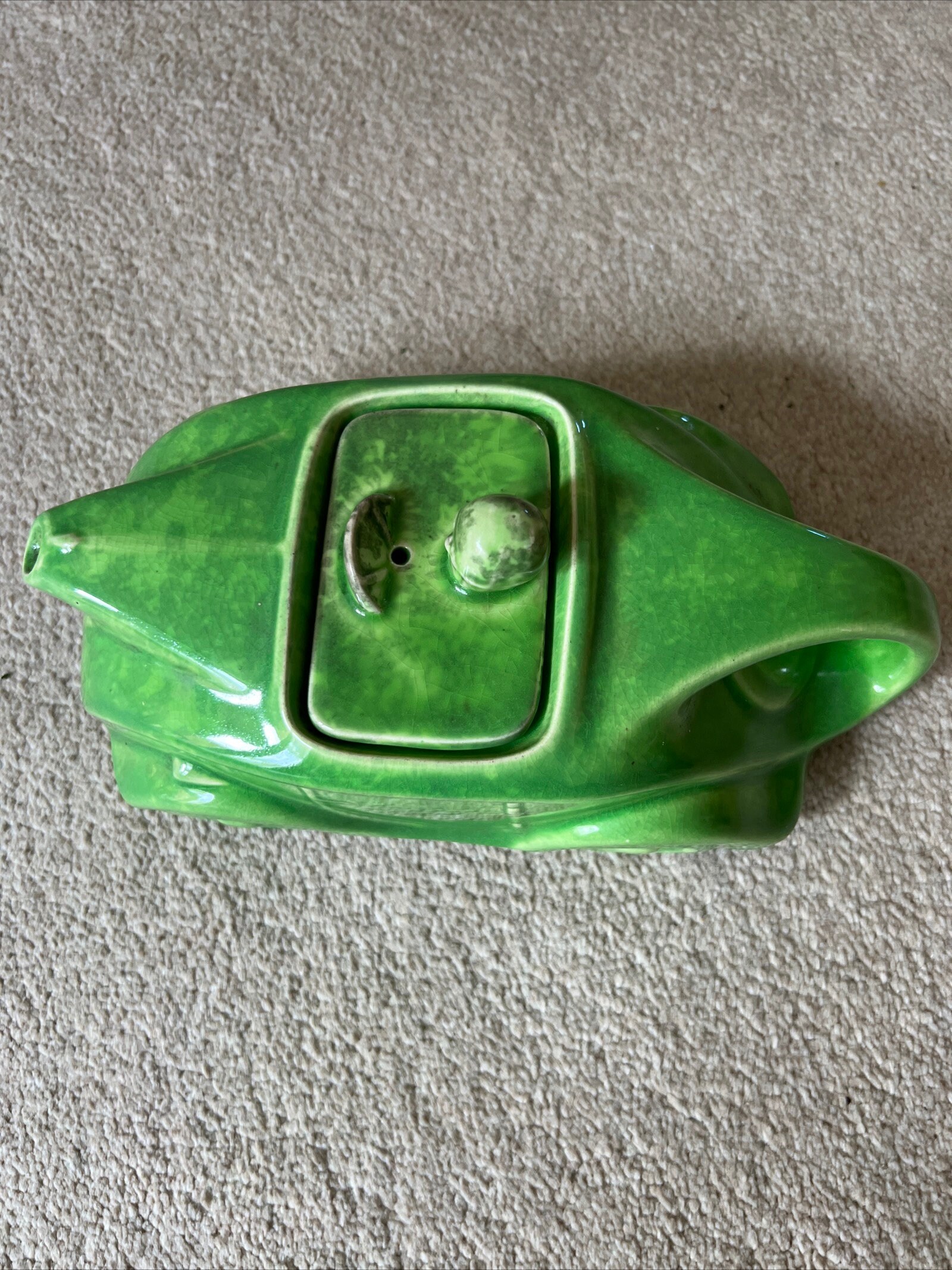 Vintage Sadler Racing Car Teapot Green Etsy