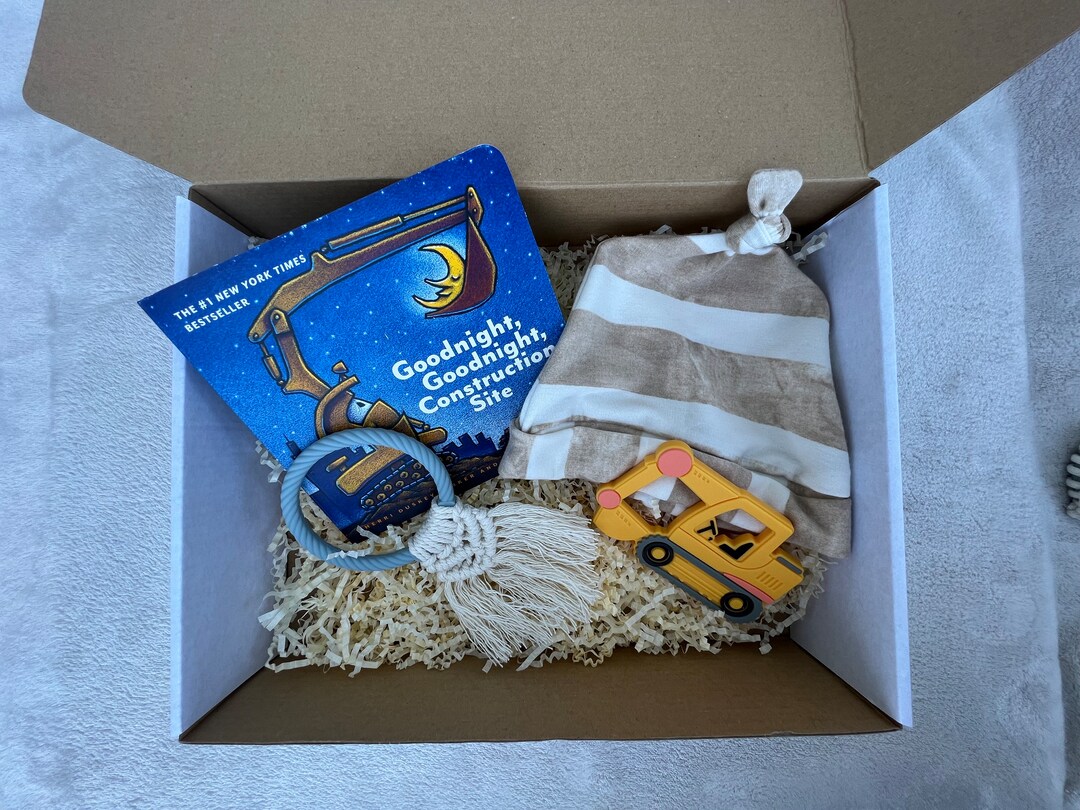 Baby Book Box Construction Gift Box Baby Shower Gift Baby Etsy