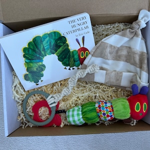 Baby Book Box, baby caterpillar gift box, baby shower gift, baby present