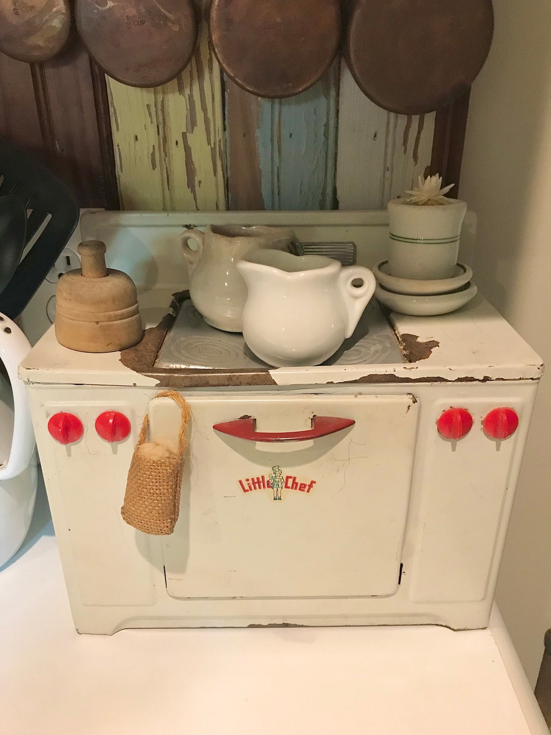 Vintage Little Chef Toy Stove farmhouse Kitchen Decor FREE SHIPPING - Etsy