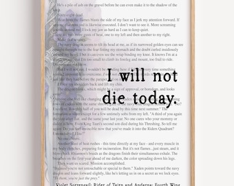 Fourth Wing Violet Sorrengail Quote Print: Fantasy Book Lover Gift (Digital Download