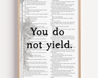You Do Not Yield Print | Throne of Glass, Bookish Wall Art