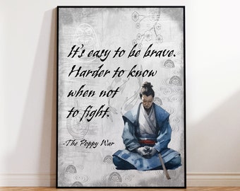 The Poppy War Digital Poster Print - Samurai Fire Quote