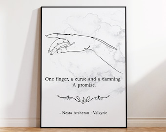 Nesta Archeron Valkyrie Quote Print: Minimalist ACOTAR Art (Digital Download)