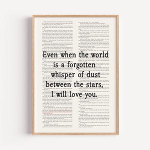 Digital Throne of Glass Zitat Poster von Rowan und Aelin mit teilweisem Kapiteltext