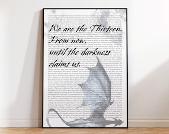 Digital Thirteen Manon Quote - Throne of Glass Poster ; Book Art Print