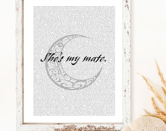 DIGITAL She's my mate Rhysand Quote , Ch.54 ACOTAR Quote