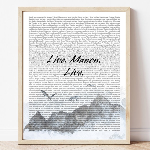 DIGITALE Live Manon Live troon van glas Poster Print, kunst aan de muur