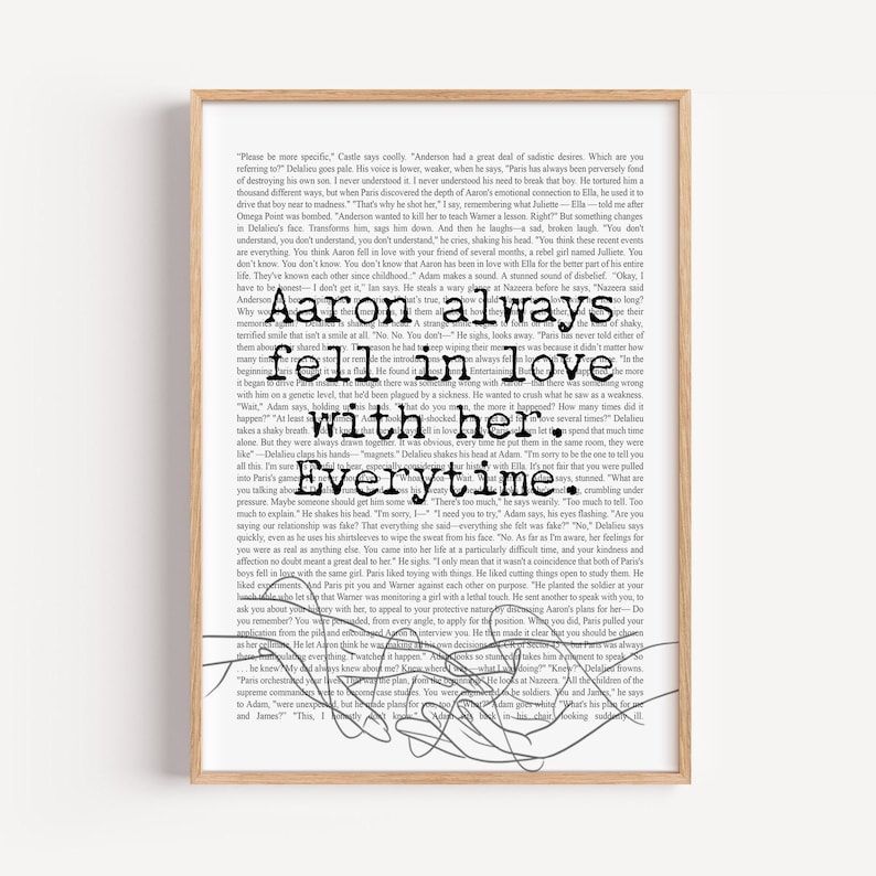 Shatter Me Poster Digital Download | YA Book Series Printable Chapter Text| Tahereh Mafi Gift image 1