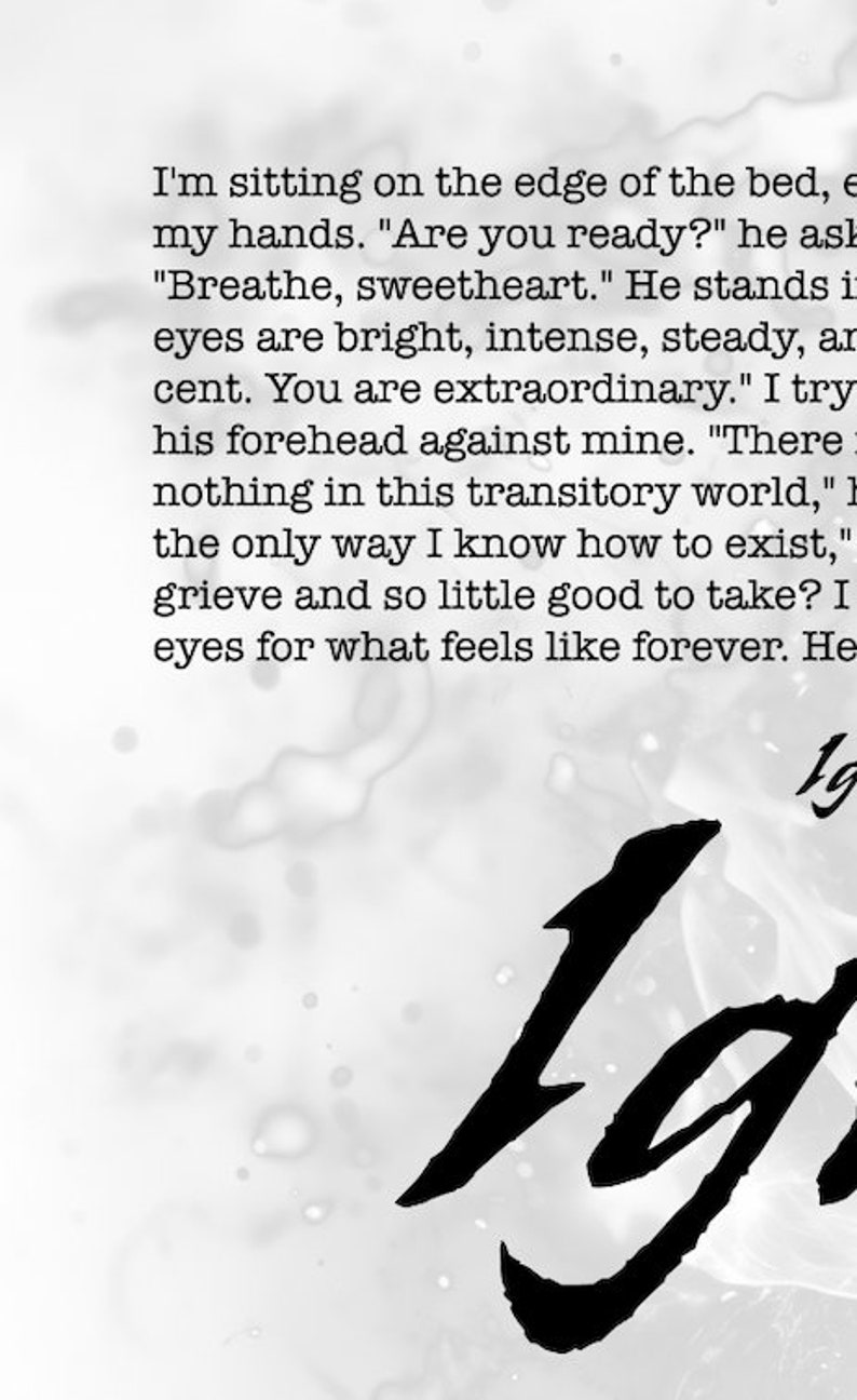 Digital Print Shatter me Book Quote Ignite my love, ignite Aaron Warner, Ignite Me Fantasy Quote featuring full chapter image 2