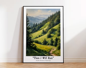Digital Thorfinn Thordarson Vinland Saga Quote Season 2 ; ft Landscape Watercolor Painting