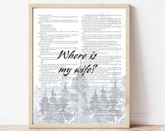 Digital Where is my Wife Throne of Glass Quote Ft Chapter text,  Book Poster