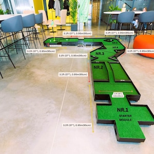 Mini Golf Course GRANDE: Perfect Mini Golf for Large Areas! Modular Mini golf, Light Weight Portable Mini Golf for Offices, Hotels, Events