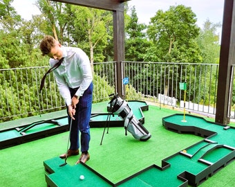 Campo de minigolf portátil / Juego modular de interior para oficinas, conjunto para actividades de formación de equipos corporativos / Servicio para hoteles / Actividad para eventos