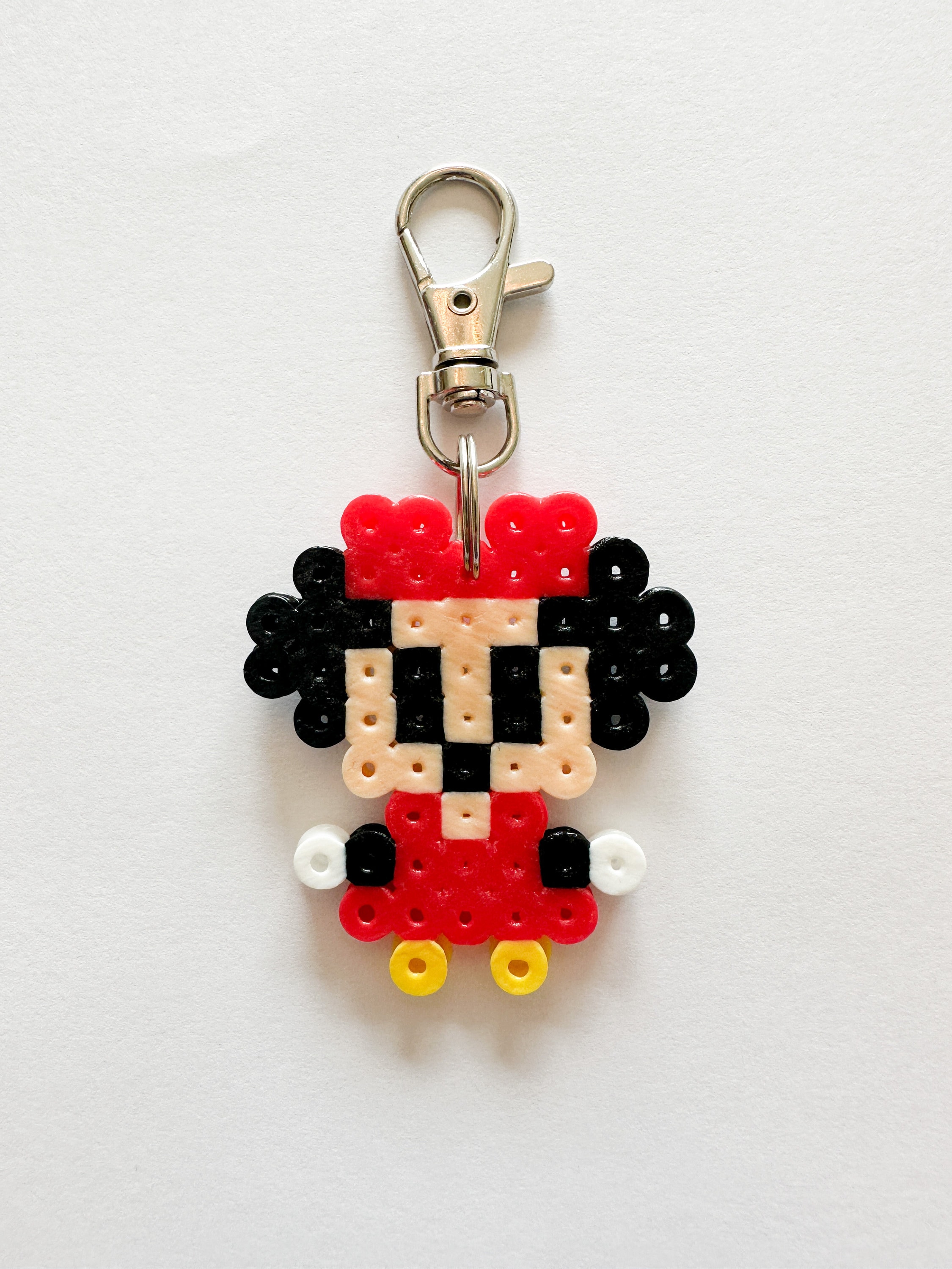 Keychain Perler Bead Mickey Mouse Minnie Mouse Perler Beads Beads