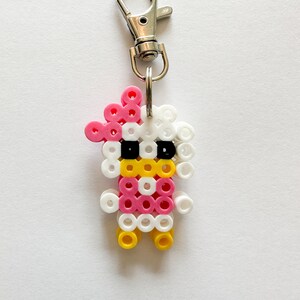 Daisy Duck Perler Bead Keychain