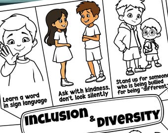 Inclusion and Diversity Worksheet for Kids | Everyone Belongs Activity ...