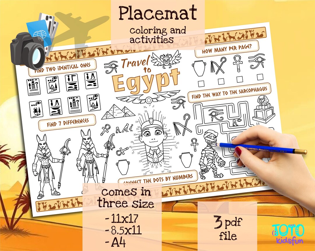 Ancient Egypt Activity Sheet for Kids | Egypt Word Search & Maze ...
