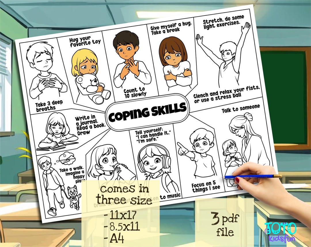 Coping Skills Toolbox Worksheet | Kids Calming Strategies | Social ...