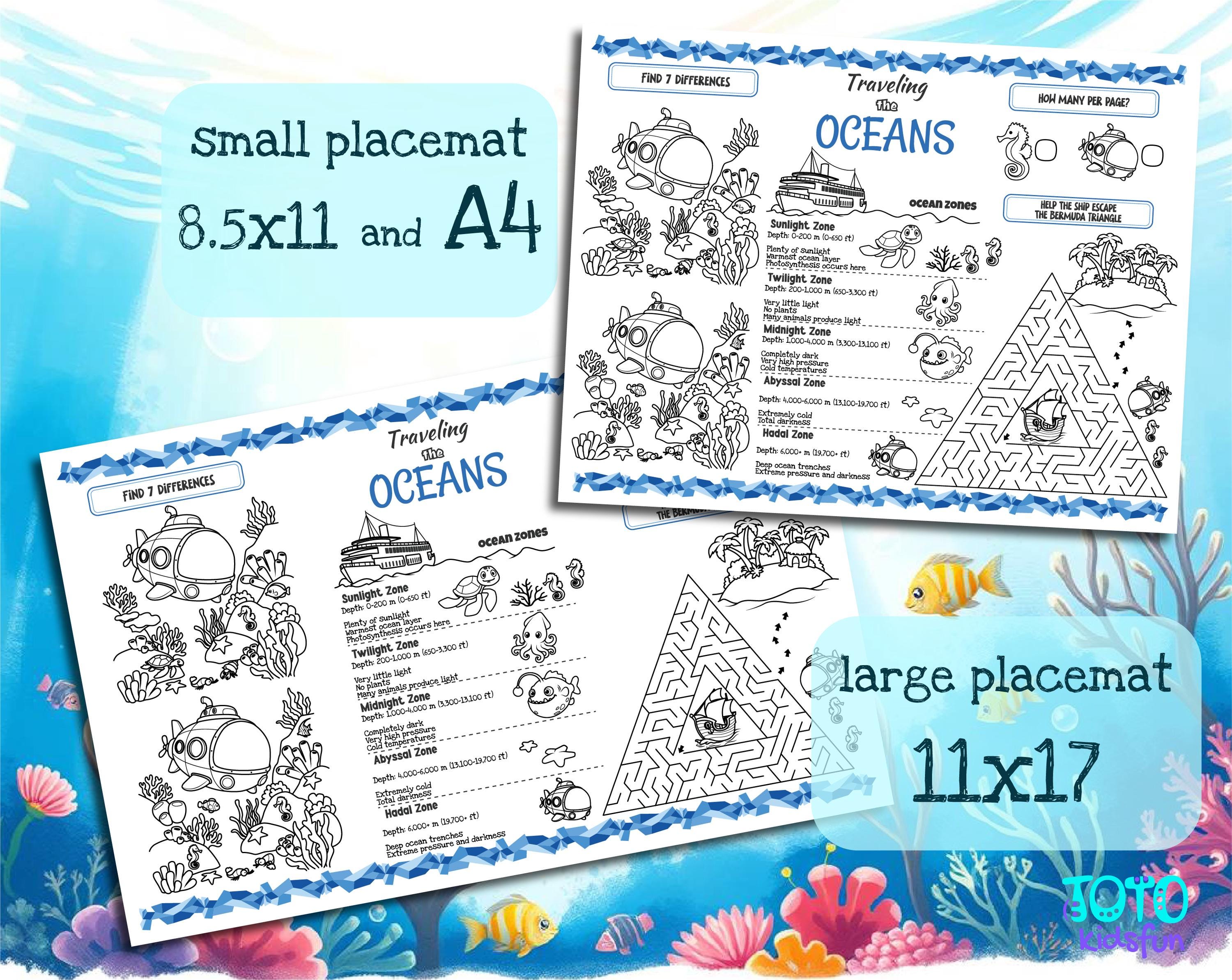 World Oceans & Deep Sea Zones Activity Bundle | Geography Worksheets ...