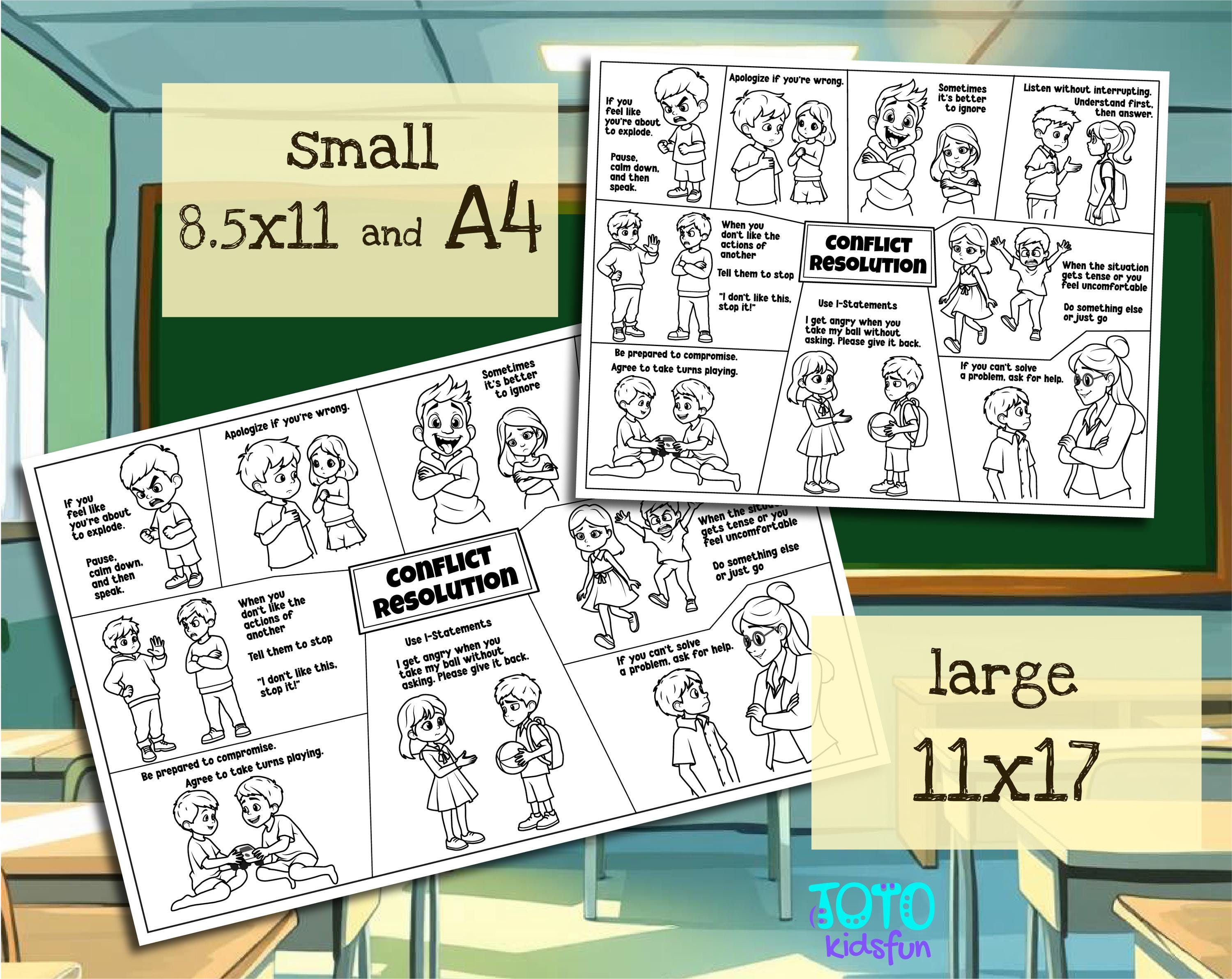Conflict Resolution Activity Sheet | Social Emotional Learning (SEL ...