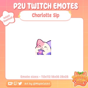 Squishmallow Charlotte Sip Emote for Twitch