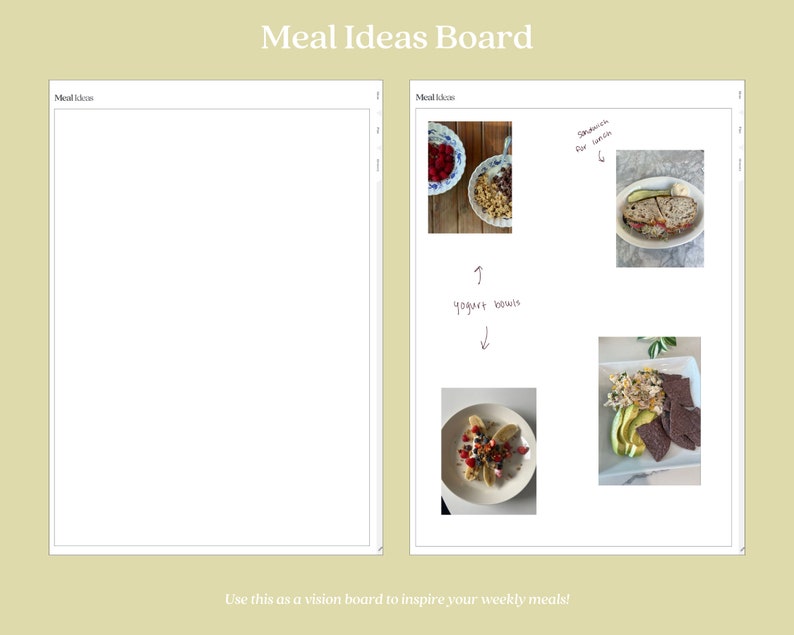 Weekly Meal Planner and Grocery List for Goodnotes and Notability - Etsy