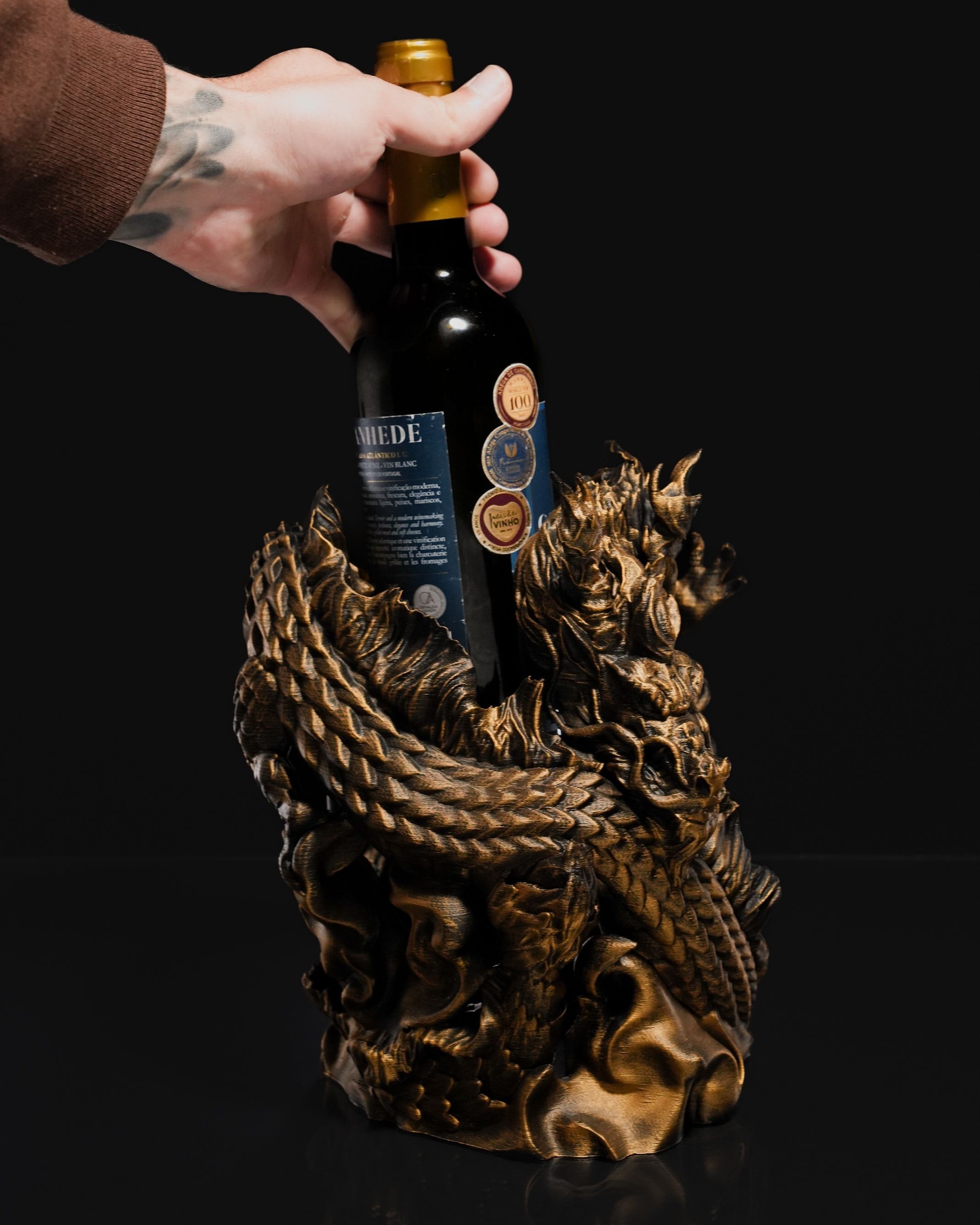 Chinese Dragon Wine Bottle Holder - Etsy