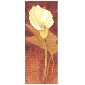 Calla Lily Flower Panel Cross Stitch Kit, by John Clayton - Heritage Crafts COUNTED Cross Stitch Kit -