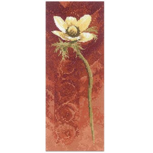 Anemone Flower Panel Cross Stitch Kit, by John Clayton - Heritage Crafts COUNTED Cross Stitch Kit -