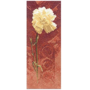 Carnation Flower Panel Cross Stitch Kit, by John Clayton - Heritage Crafts COUNTED Cross Stitch Kit -
