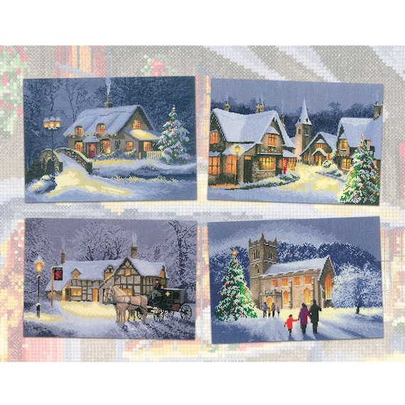 Dimensions Kreuzstich Set 'Holiday Village' - Gold Collection 40,6x30,4cm