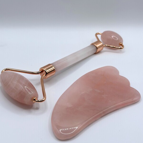 Rose Quartz Face Roller set-Facial Message Tool-Skin Care Tool