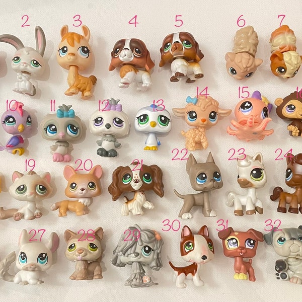 Authentic Littlest Pet Shop, LPS, Lot | LPS Bundle of 45 Pets | Rare LPS |