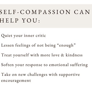 Self-compassion Workbook | Printable and Digital Worksheets for Self ...