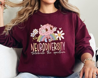 Retro Neurodiversity Sweatshirt: Autism Awareness Crewneck