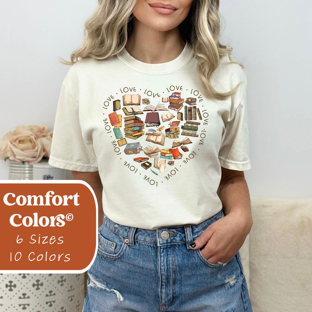 Women's Book Lover Shirt – Wildflowers & Books Print T-Shirt For Reading Enthusiasts & Teachers - View #5
