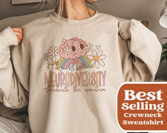 Autism Awareness Sweatshirt Retro ABA Therapy Shirt ABAC Gift Autism Sweater For Mom Cute Autistic Pride Sweatshirt Teacher Trendy Crewneck